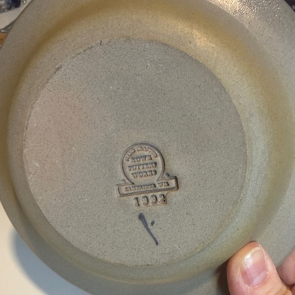 Rowe Pottery Works Alphabet & Numbers Learning Shallow Bowl - Picture 3 of 3